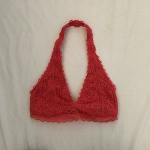 Red Orange Halter Bralette